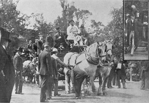 购物车 - 马游行，国王的插图，1901年6月1日 作者 英国摄影师
